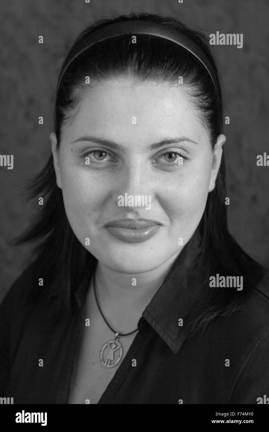 Schwarz-weiß-Porträt. Stockfoto