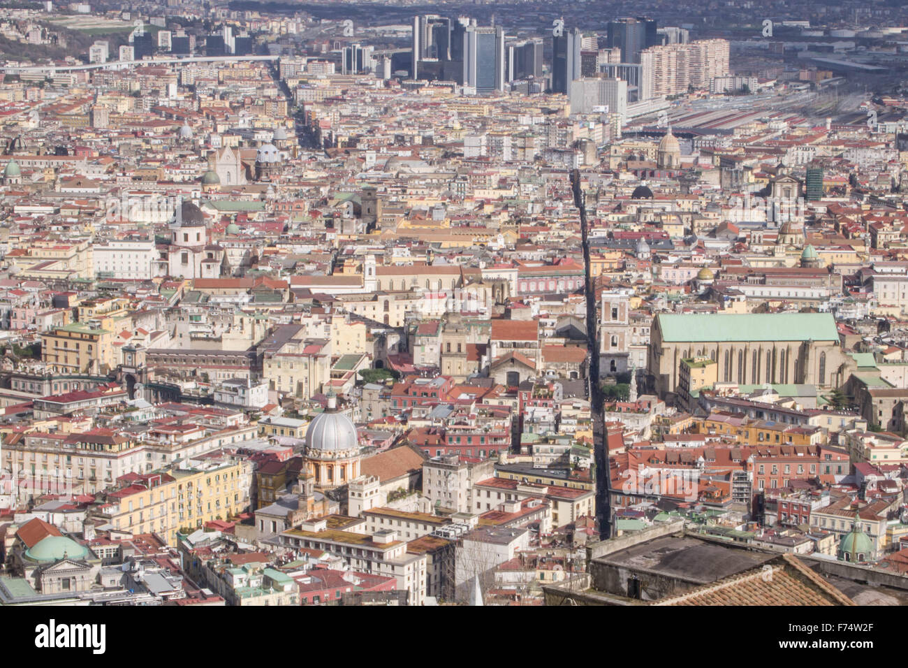 Blick auf die Altstadt Stadt Neapel mit Spaccanapoli Stockfoto