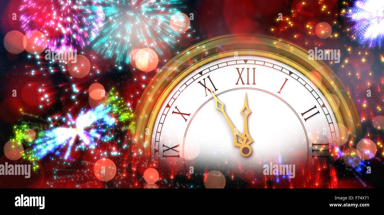 Zusammengesetztes Bild gold Uhr Stockfoto