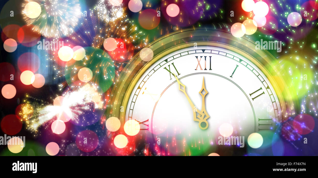 Zusammengesetztes Bild gold Uhr Stockfoto