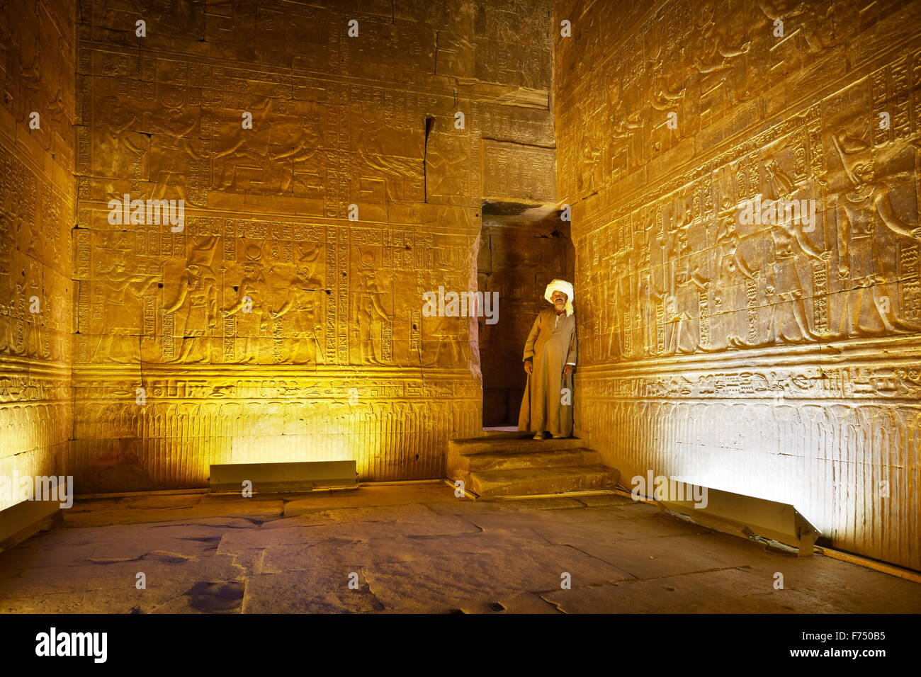 Ägypten - Edfu, Tempel des Horus Stockfoto