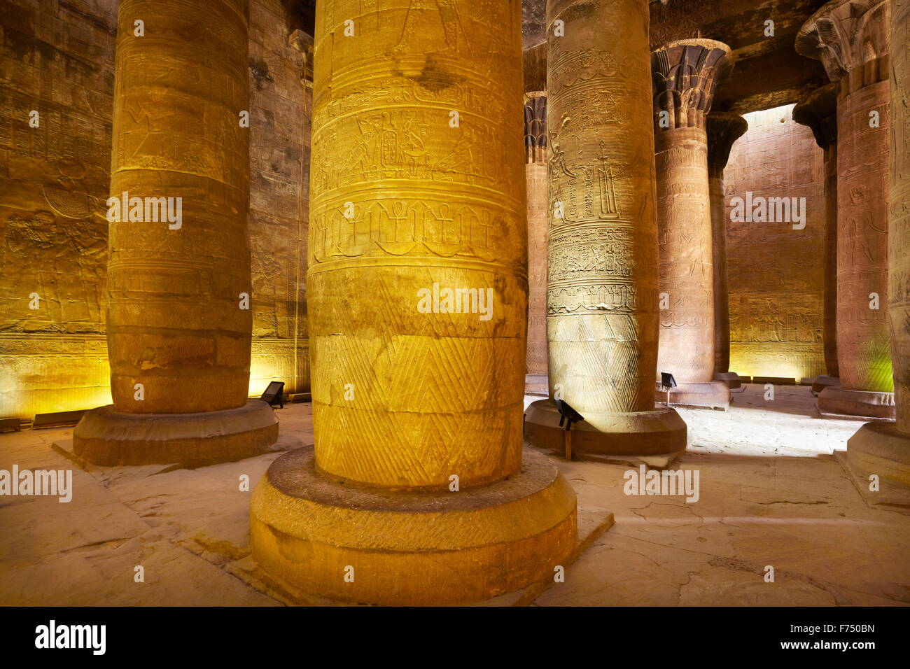 Ägypten - Edfu, Tempel des Horus Stockfoto