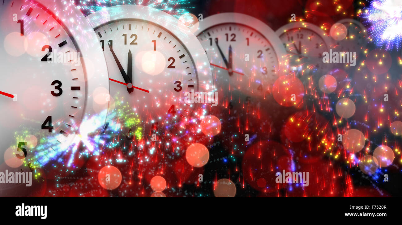 Zusammengesetztes Bild von Uhren Stockfoto