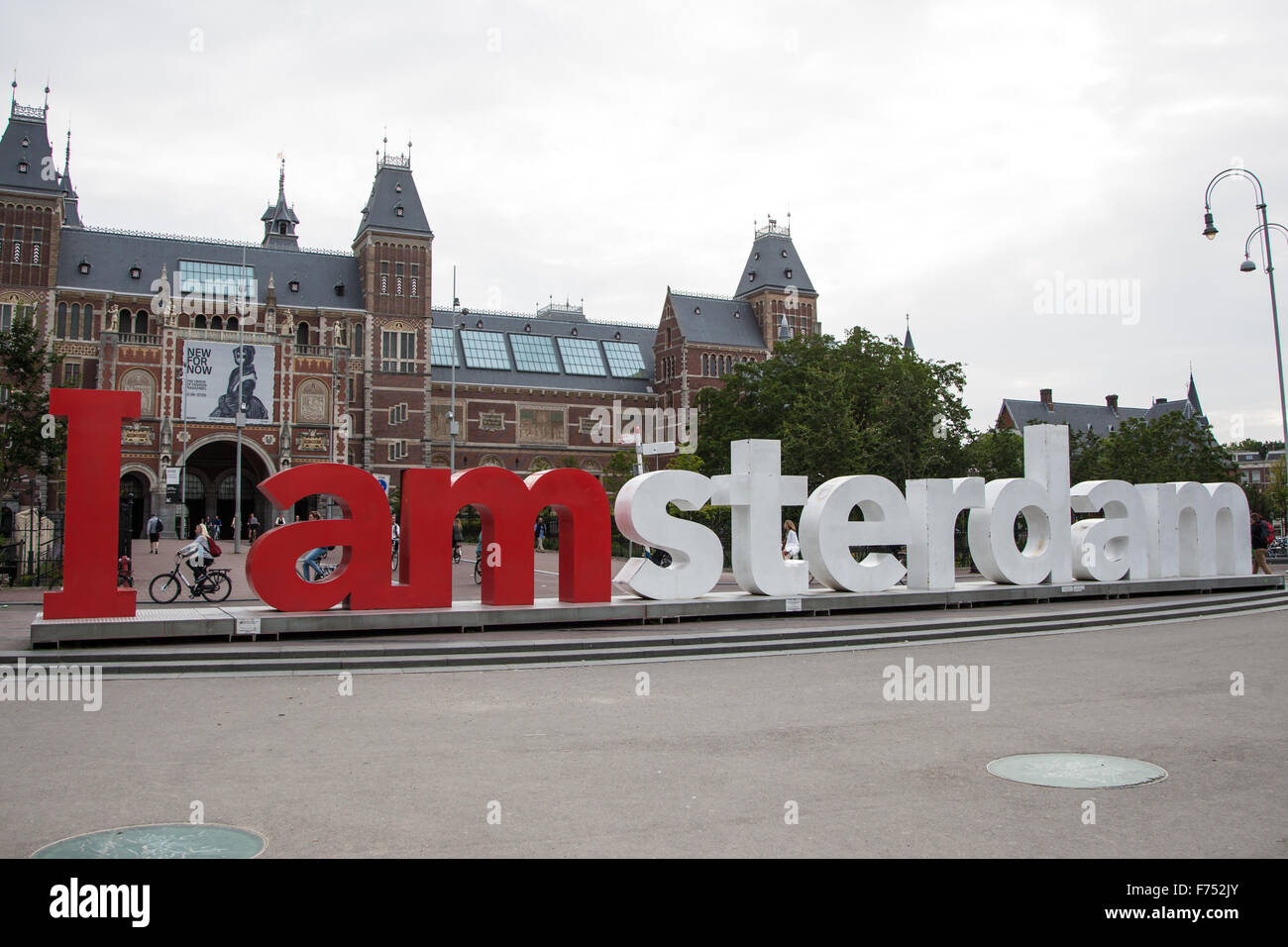 I ' am Amsterdam unterzeichnen vor Rijksmuseum Museum in Amsterdam Holland Stockfoto