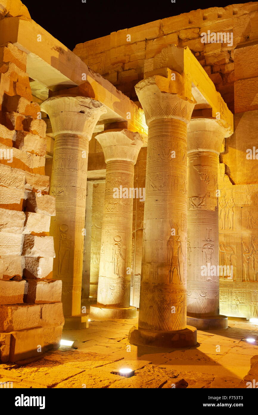 Ägypten - Kom Ombo, Tempel von Sobek Stockfoto