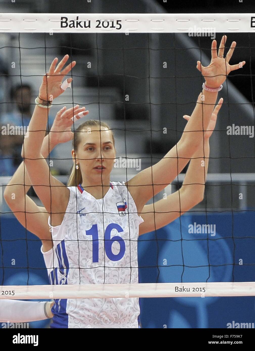 Yulia Podskalnaya (RUS). Holland gegen Russland. Womens Volleyball. Kristallsaal 3. Baku. Aserbaidschan. Baku2015. 1. Europäische Spiele. 13.06.2015. Stockfoto