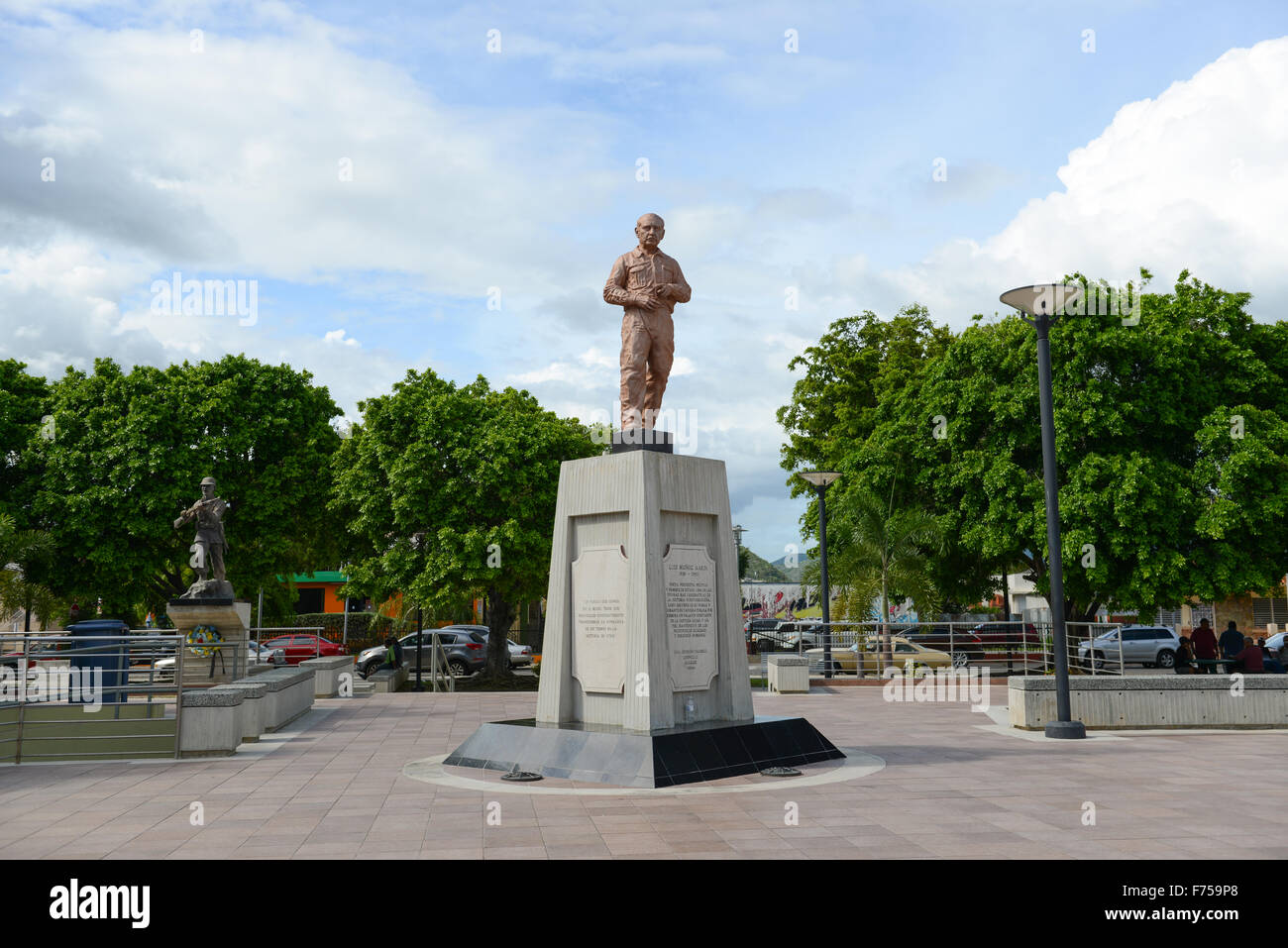 Skulptur von Luis Munoz Marin war der erste demokratisch gewählte Gouverneur von Puerto Rico. Territorium der USA. Karibik-Insel Stockfoto