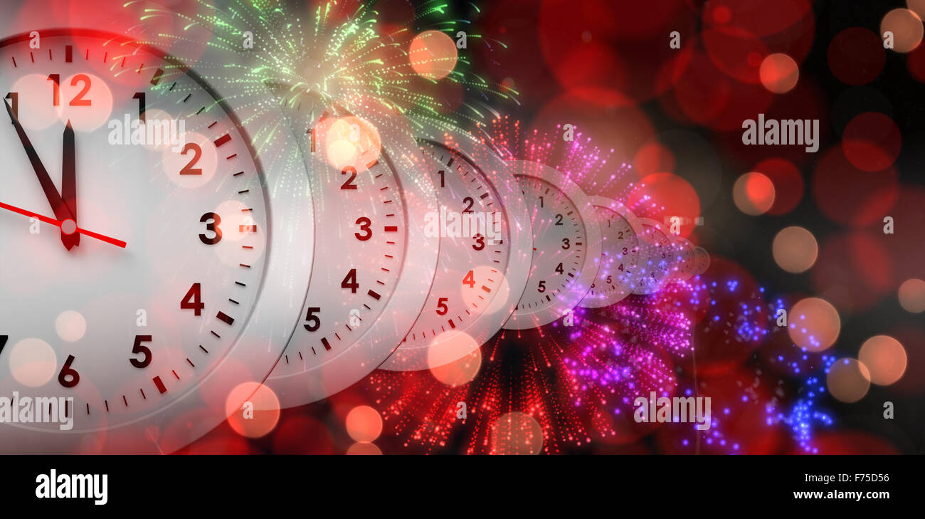 Zusammengesetztes Bild von Uhren Stockfoto