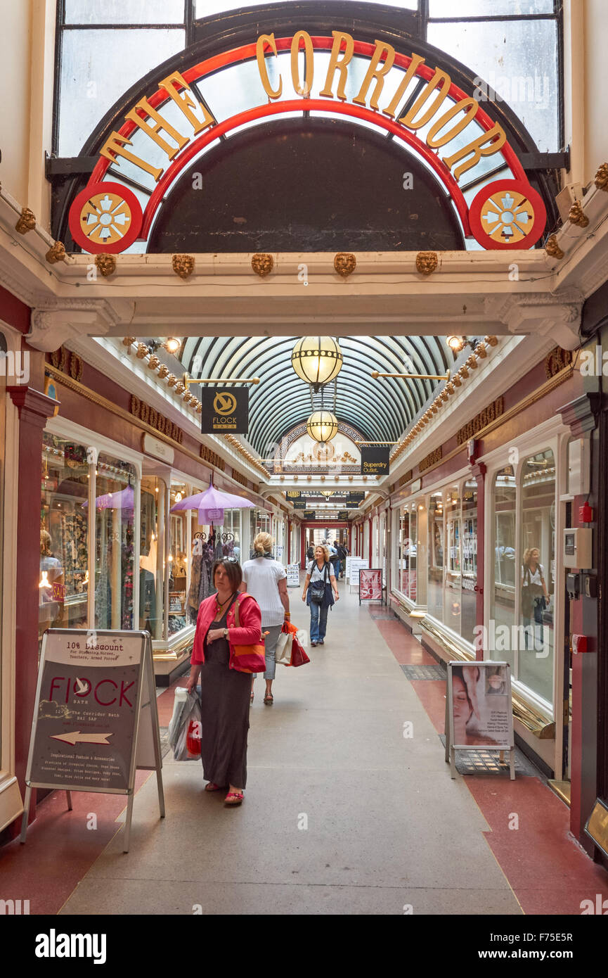 Der Korridor Einkaufspassage in Bath Somerset England Vereinigtes Königreich Großbritannien Stockfoto