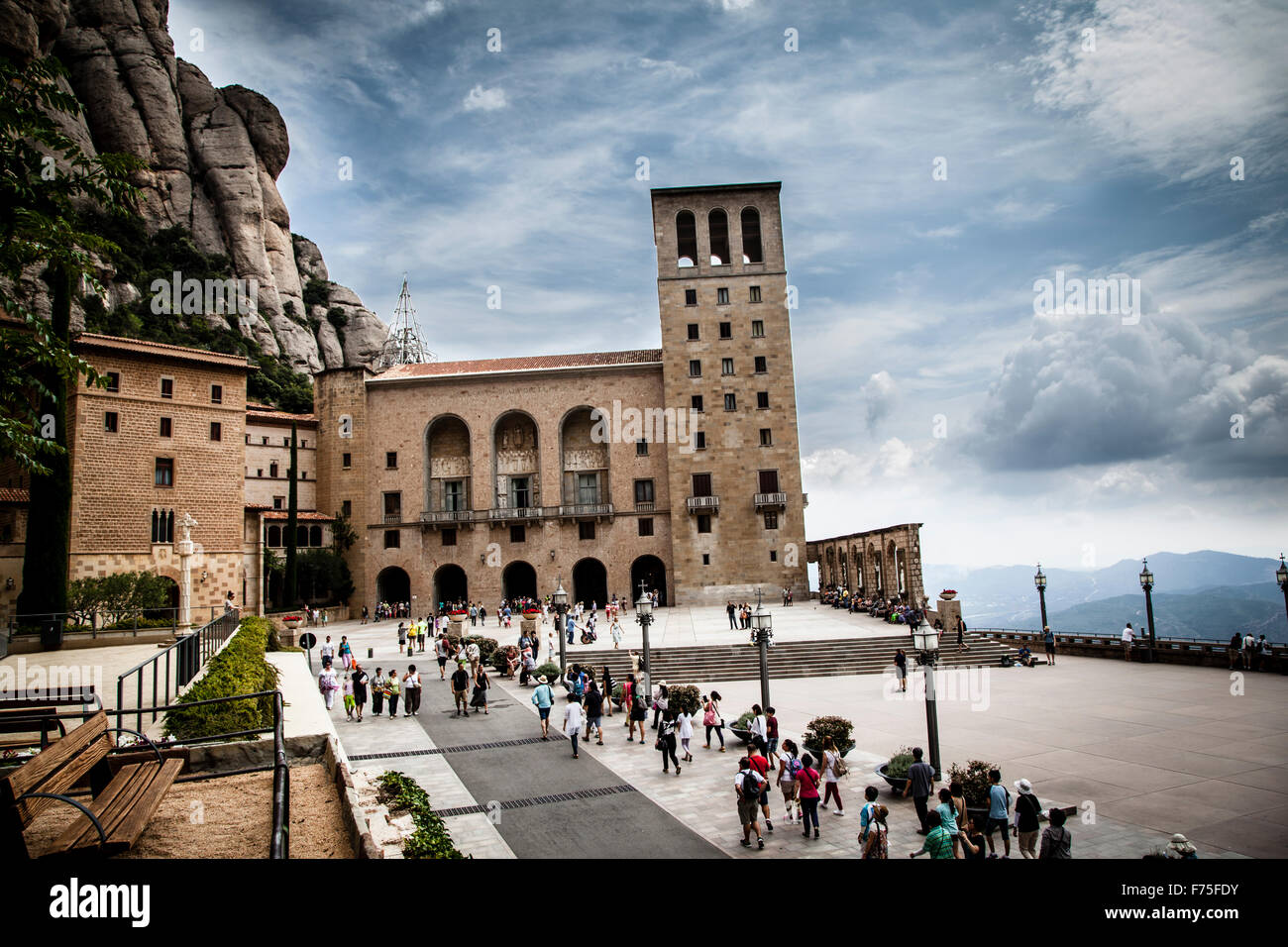 Kloster Montserrat im Frühjahr. Barcelona, Katalonien Stockfoto