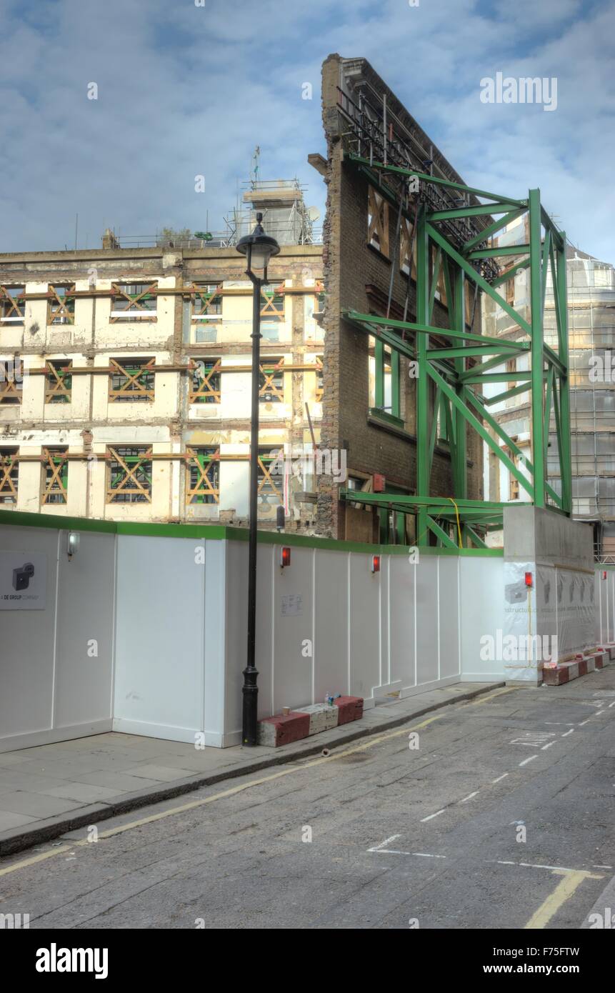 Aufbau der Erhaltung London, historisches Gebäude London Immobilienentwicklung speichern Stockfoto