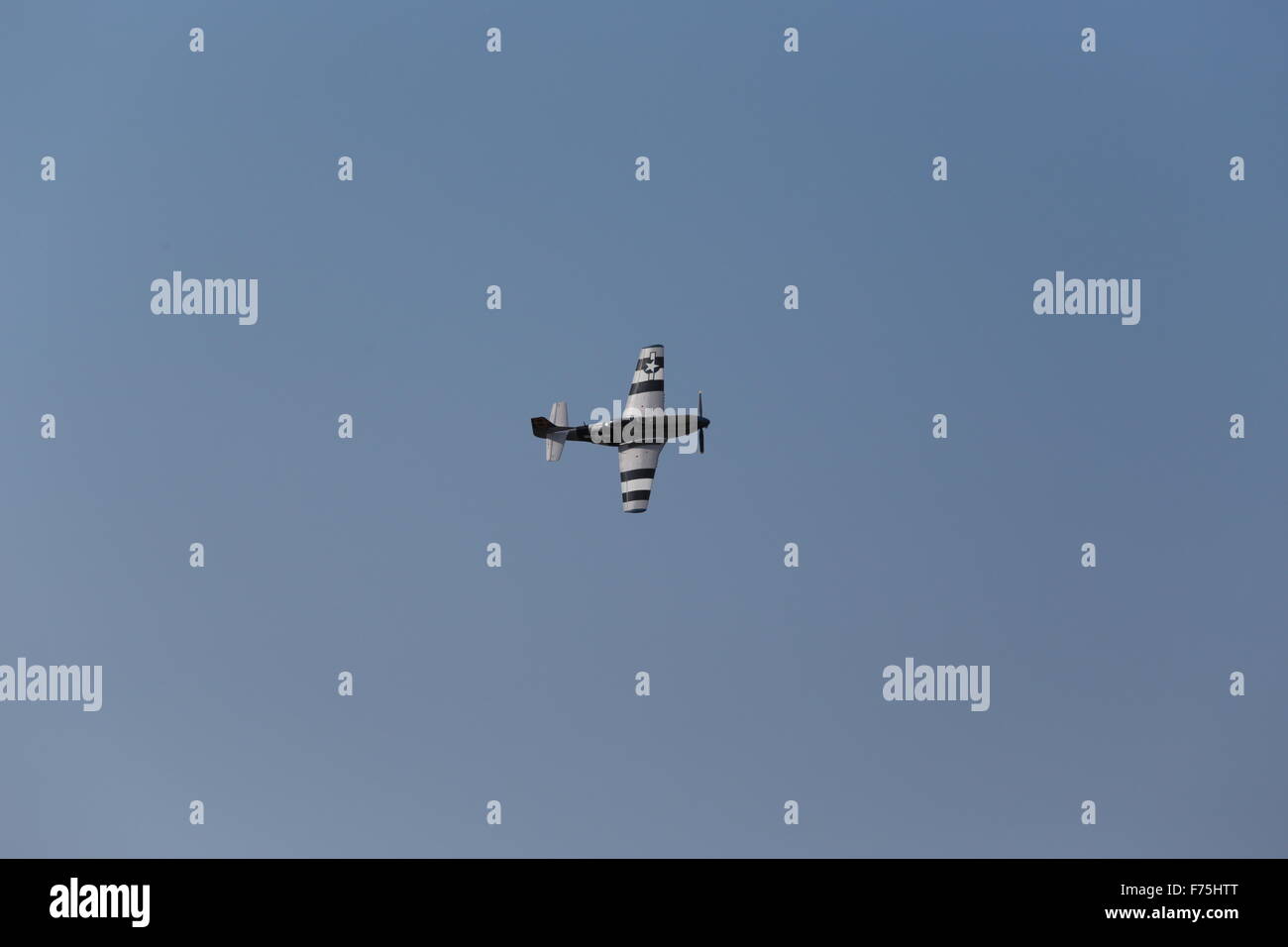 North American P - 51D Mustang G-SIJJ 472035 in Southport Airshow September 2014. Auch bekannt als "Jumpin 'Jaques'. Stockfoto