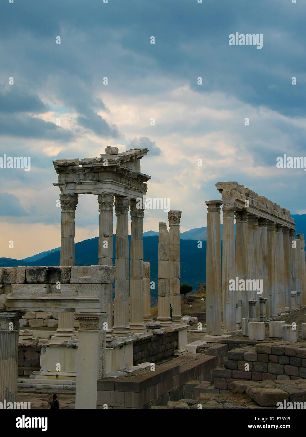 unglaubliche Aussicht auf die antike Stadt Pergamon, Türkei Stockfoto