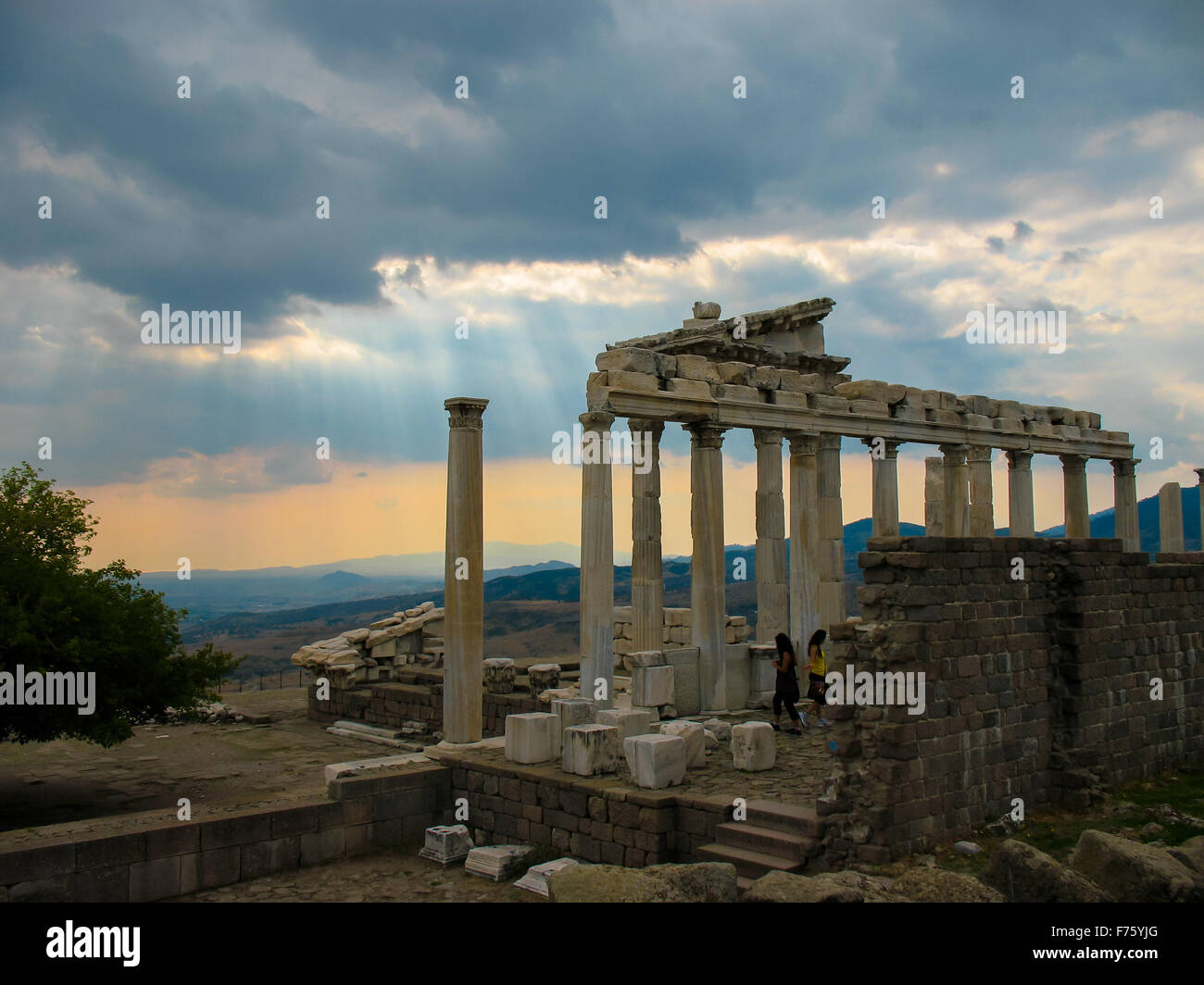 unglaubliche Aussicht auf die antike Stadt Pergamon, Türkei Stockfoto