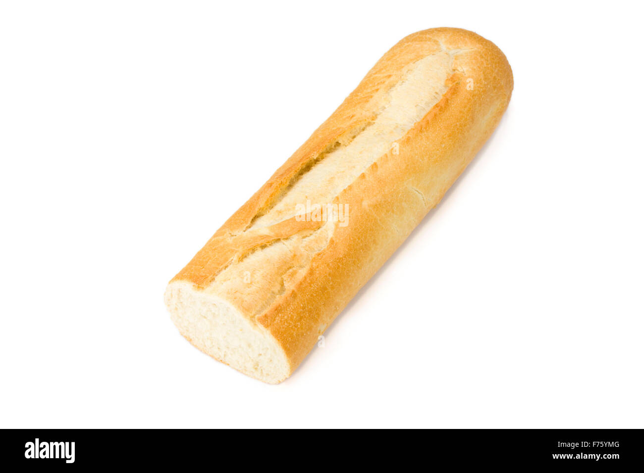 Baguette Brot isolierten auf weißen Hintergrund Stockfoto