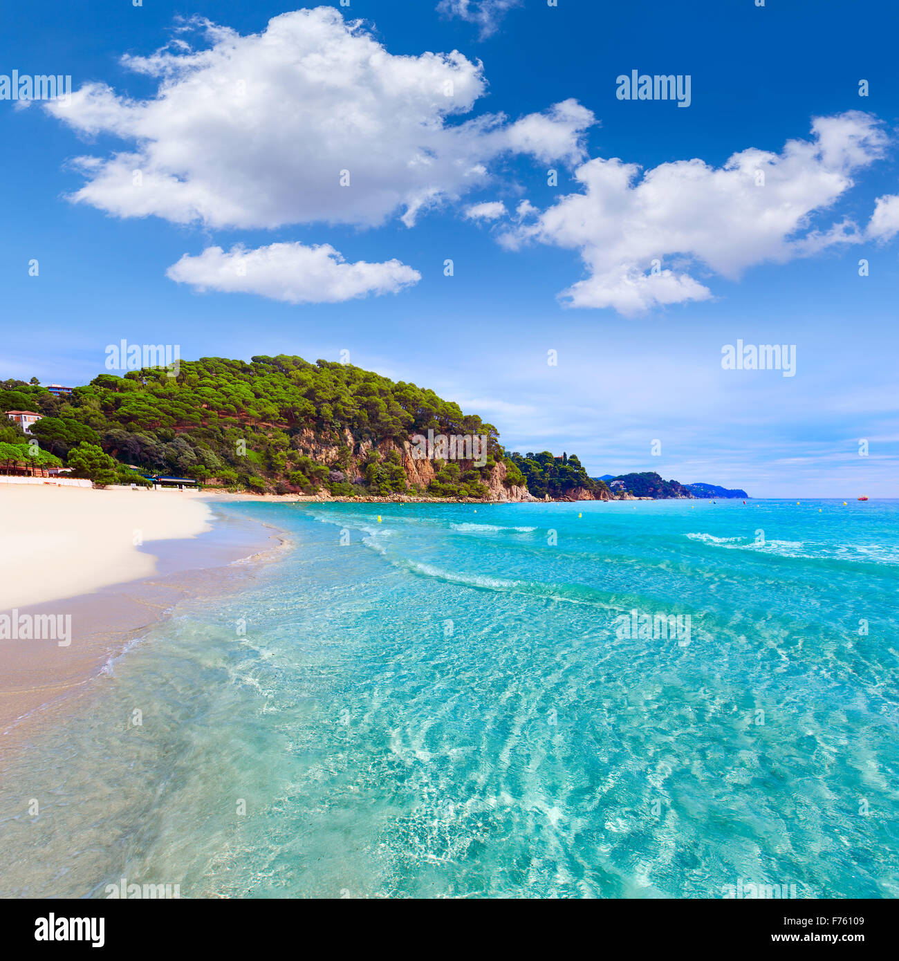 Strand Cala Santa Cristina in Lloret de Mar Costa Brava in Katalonien