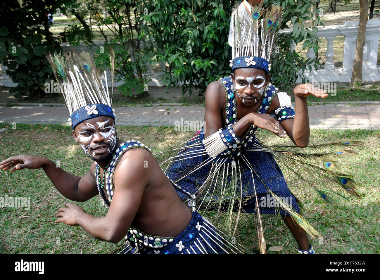 Siddi, Sidi, Siddhi, Sheedi, Habshi, goma-Tanz, Dhamal-Tanz, Dhamaal-Tanz, afrikanische Sidi-Gemeinschaft, Bharuch, Gujarat, Indien, Asien Stockfoto