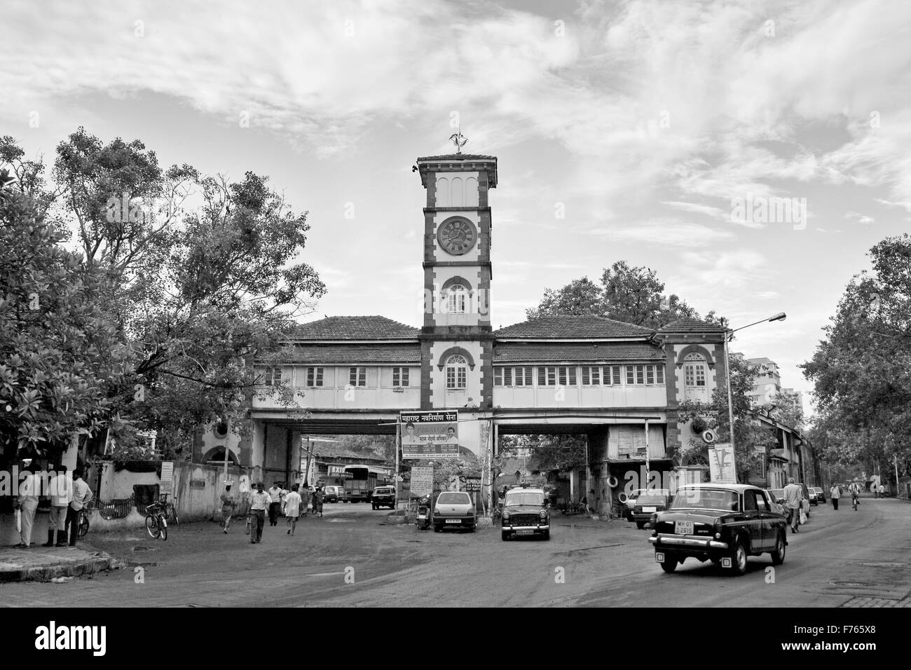 Vintage Uhr Turm Sassoon Docks, Mumbai, Maharashtra, Indien, Asien Stockfoto