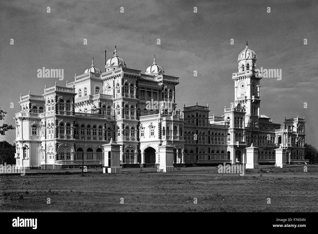 Jahrgang 1900 s Pratap Vilas Palace, Jamnagar, Gujarat, Indien, Asien Stockfoto