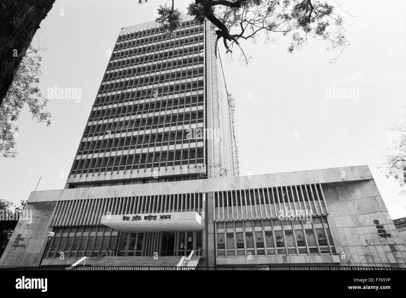 Vintage Bank von Baroda Gebäude Parlament Straße, Delhi, Indien, Asien Stockfoto