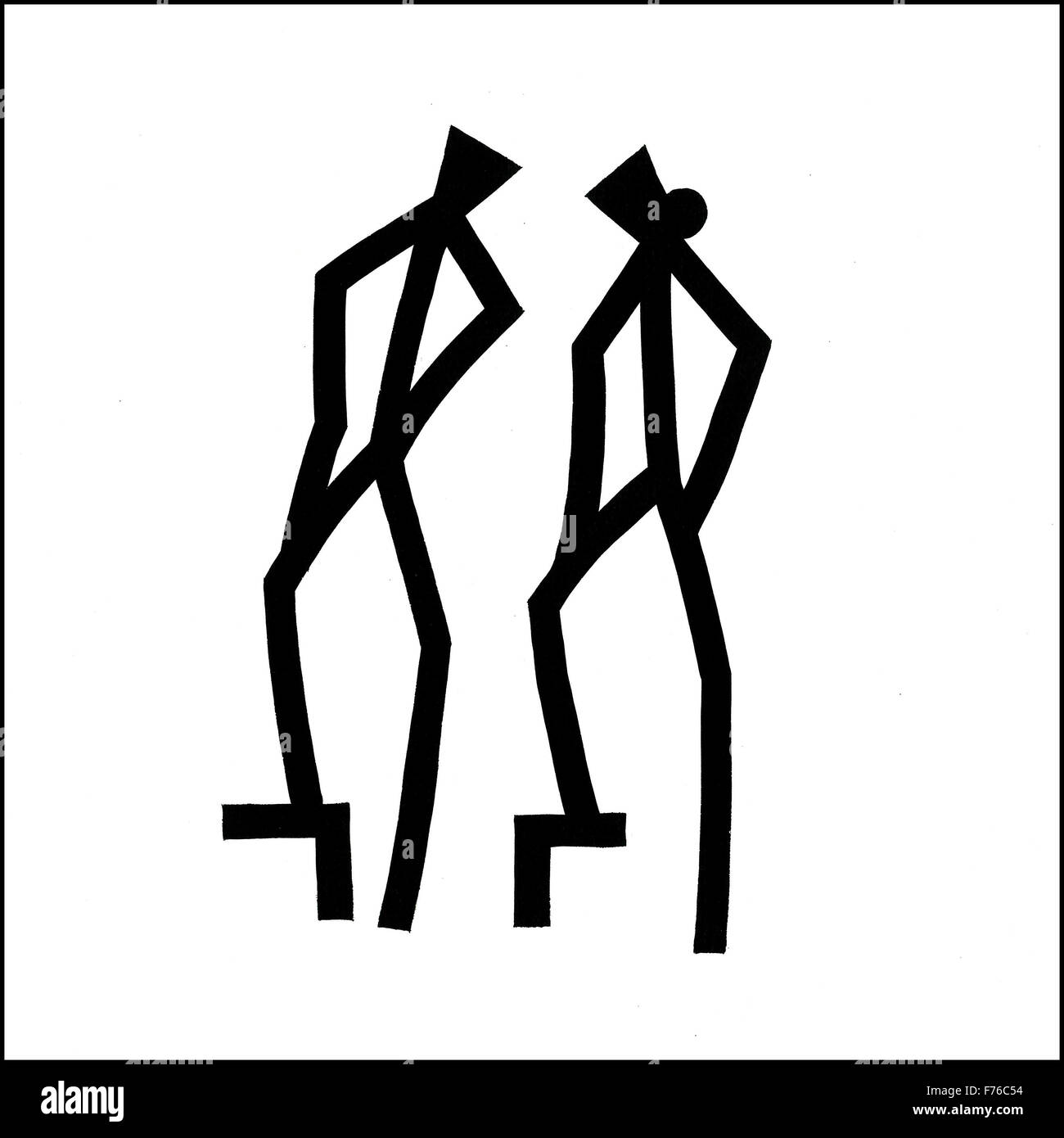 Abbildung Strichzeichnung mannequin Stockfoto