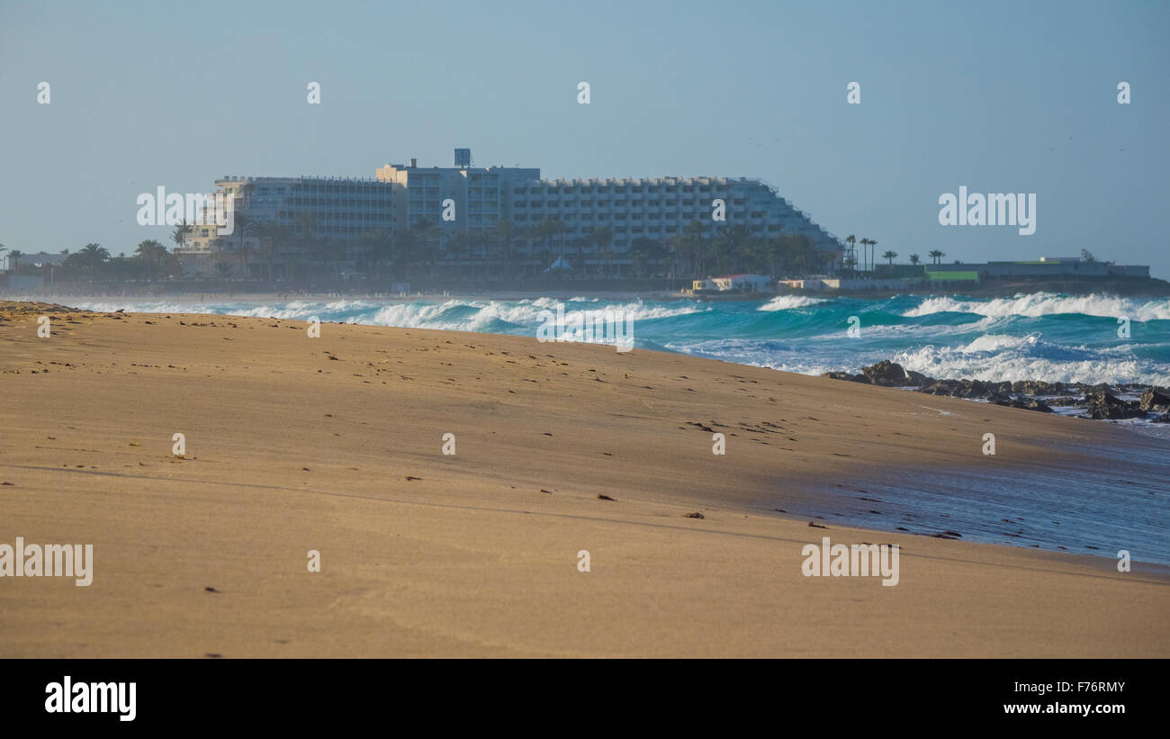 Sand Muster auf den Naturpark in Corralejo, Fuerteventura, Spanien Stockfoto