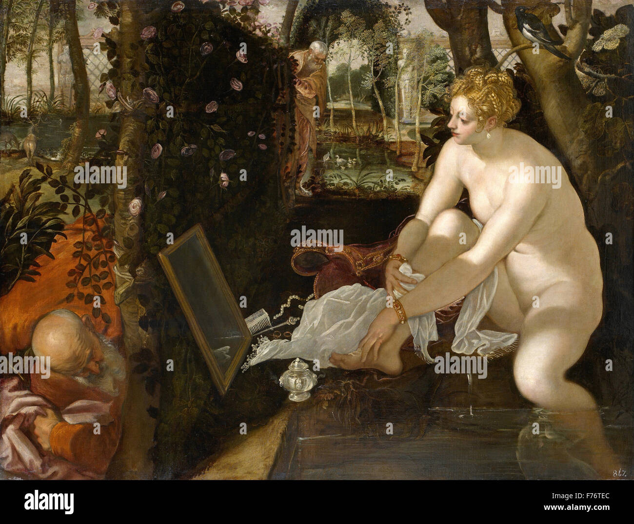 Jacopo Tintoretto - Susanna und die ältesten Stockfoto