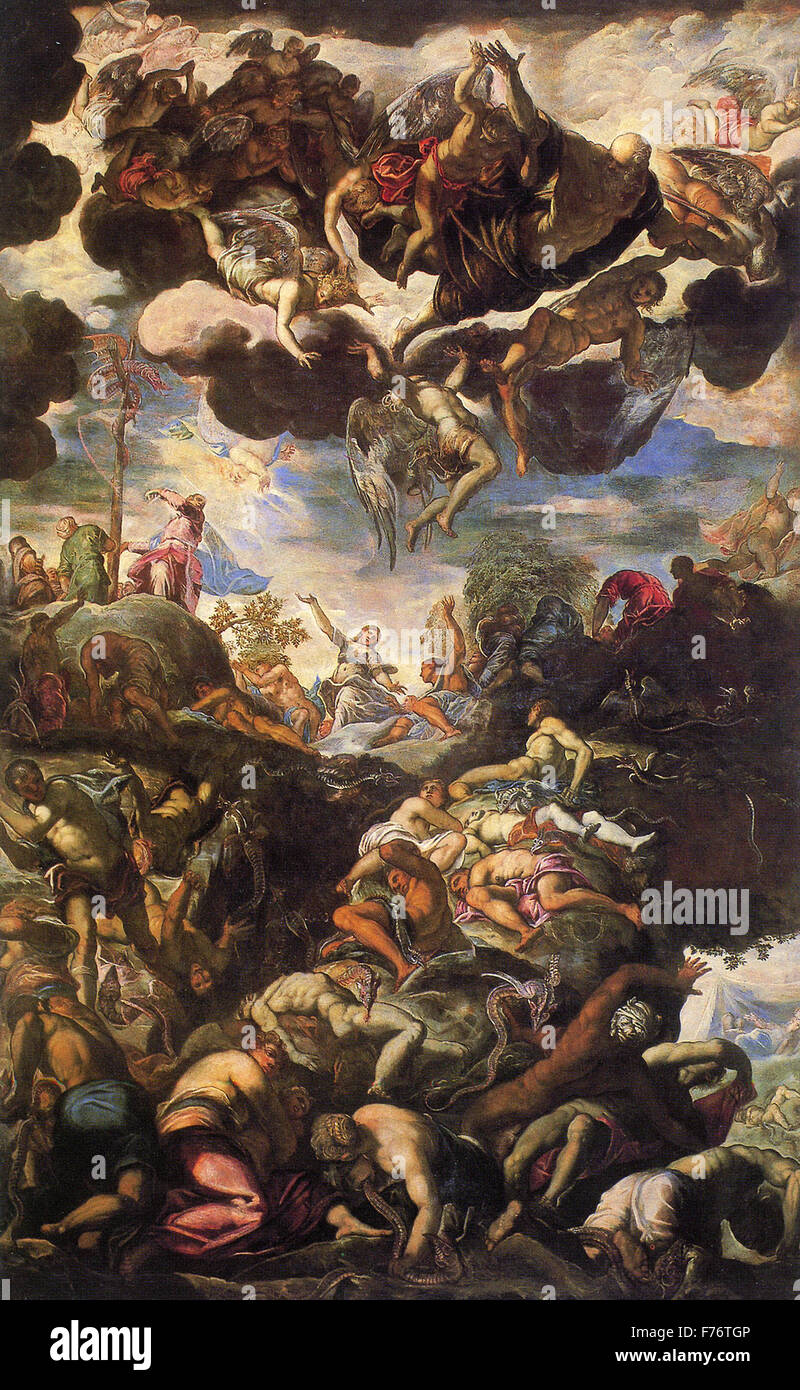 Jacopo Tintoretto - die eherne Schlange Stockfoto