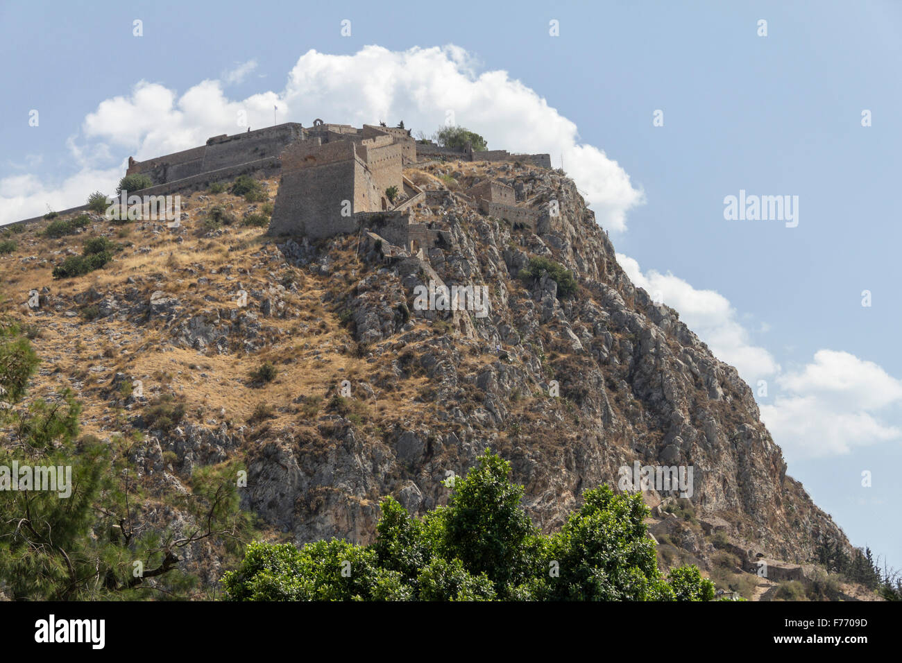 Burg am Hügel in Nafplion, Griechenland Stockfoto