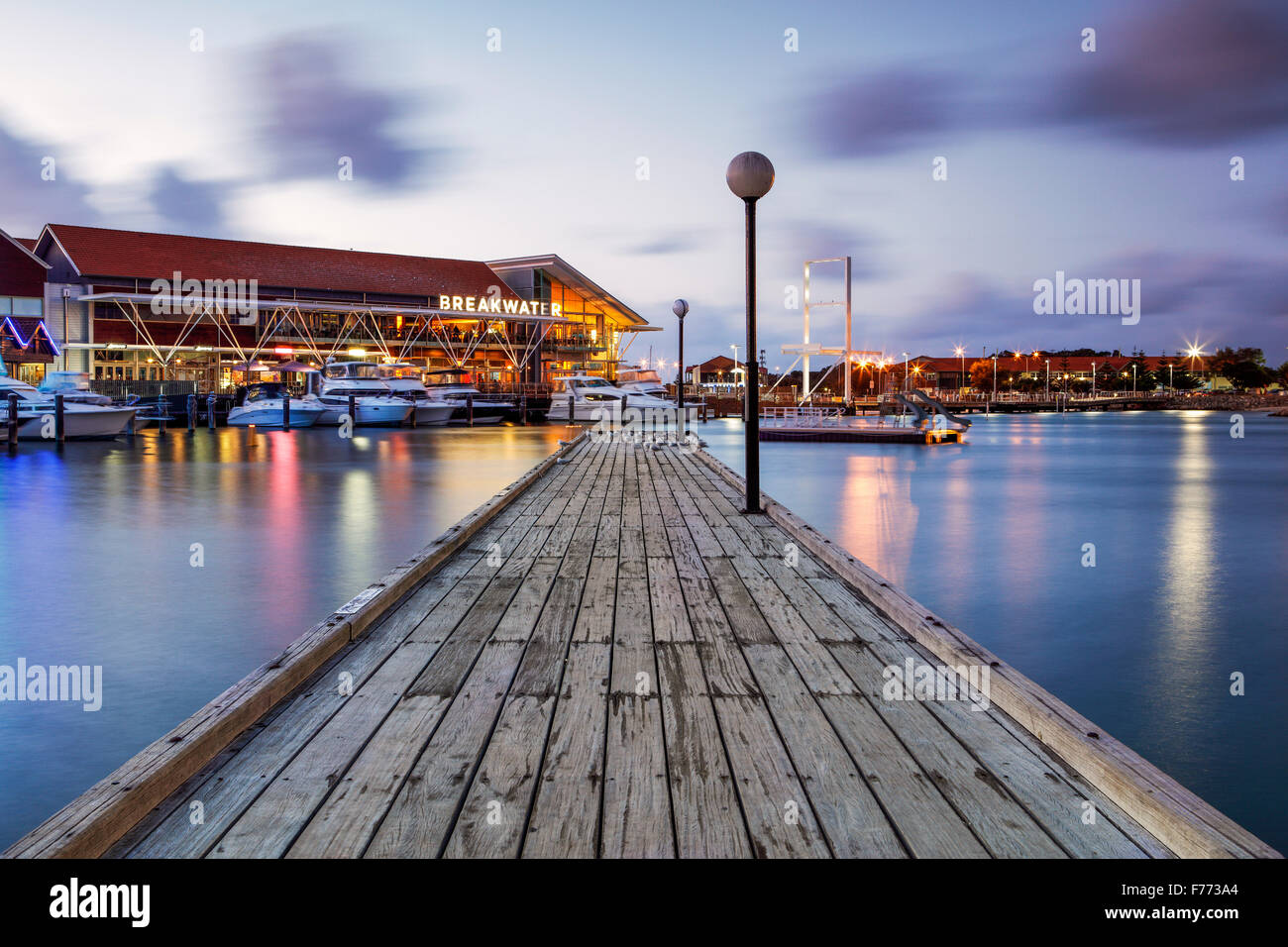 Die Sorrento Quay, Hillarys Boat Harbour, Western Australia. Stockfoto