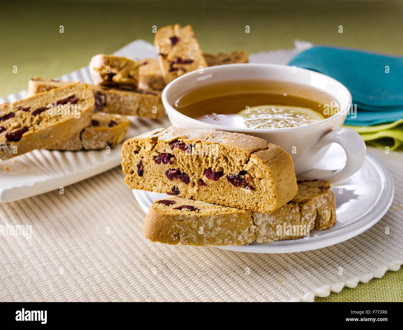 Honig-Mandel-biscotti Stockfoto