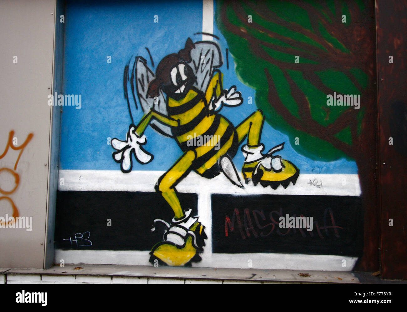 Graffiti, Berlin-Kreuzberg. Stockfoto