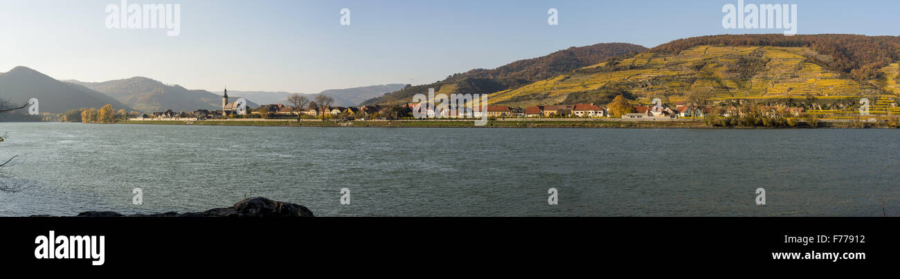 Wachau, Österreich, Niederösterreich, Oberloiben Stockfoto