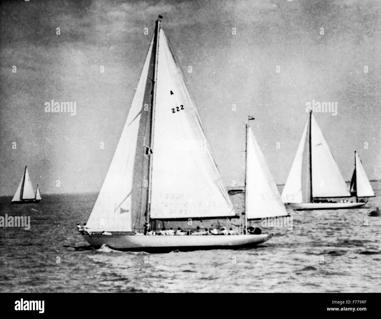 die Yachten Royono, Fortuna und Mait, die ich vor dem Start der Yacht 1