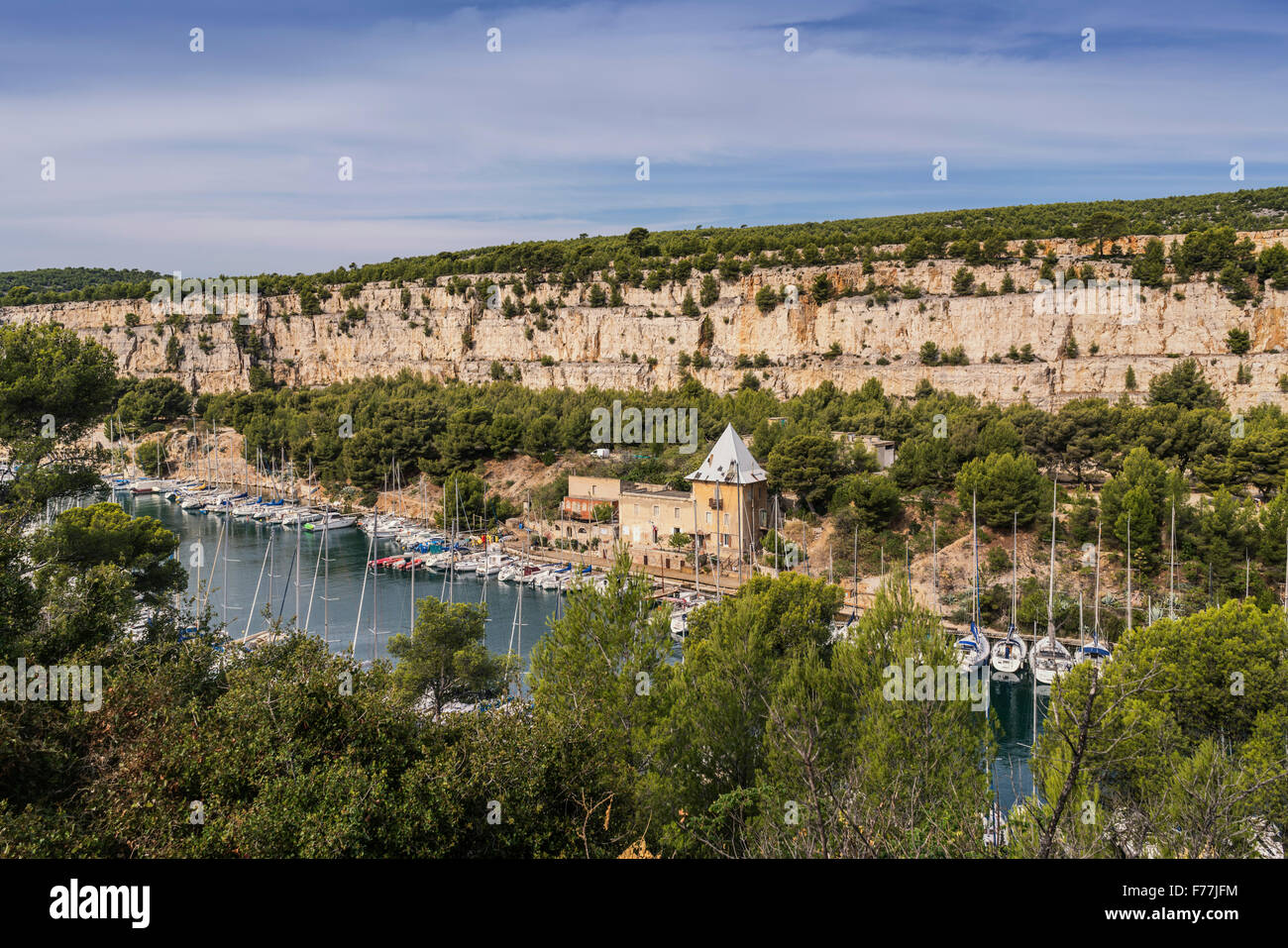 Calanque de Port Miou, Cassis, Côte d ' Azur Frankreich, Stockfoto