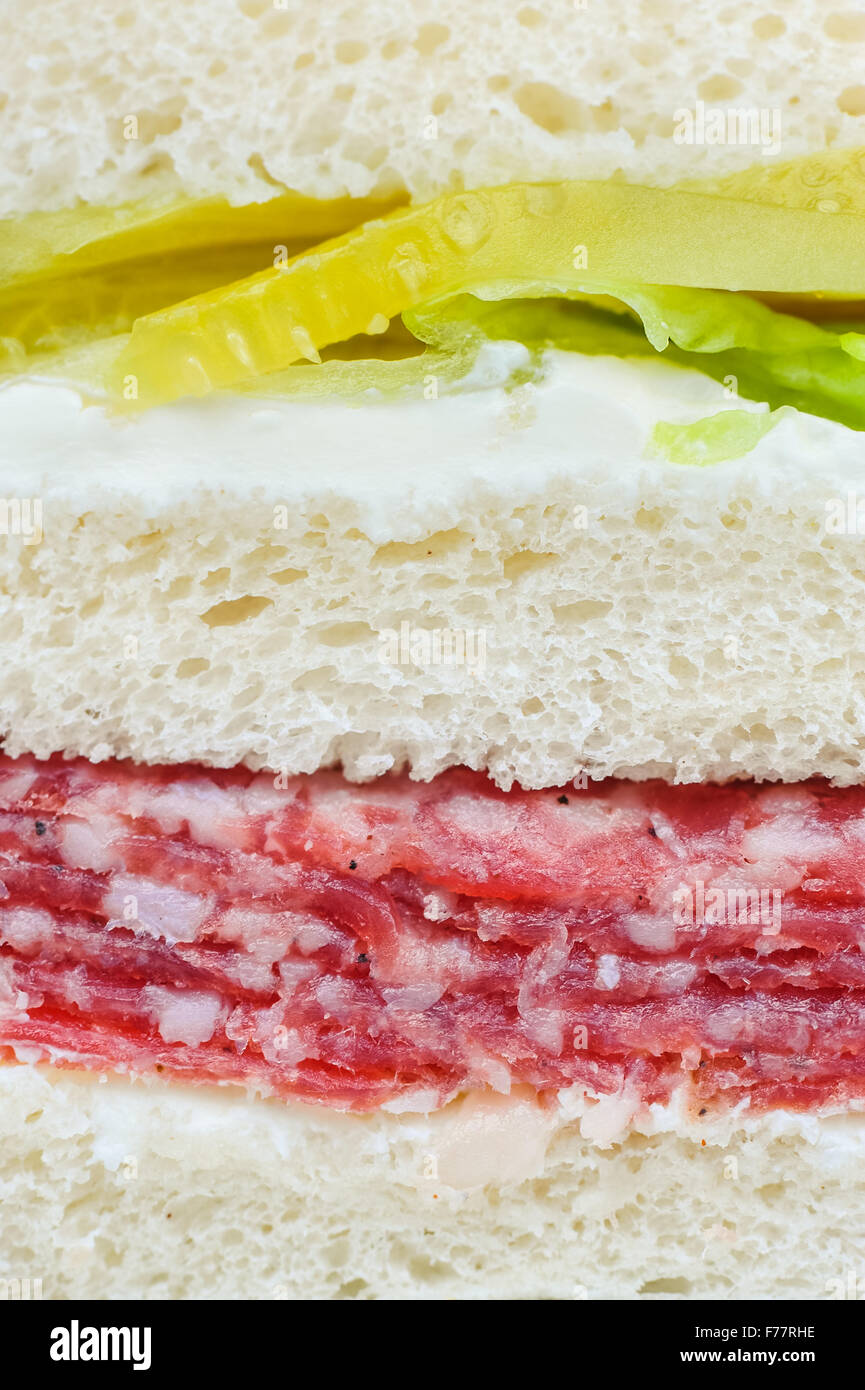 Carpaccio rohes Fleisch sandwich Stockfoto