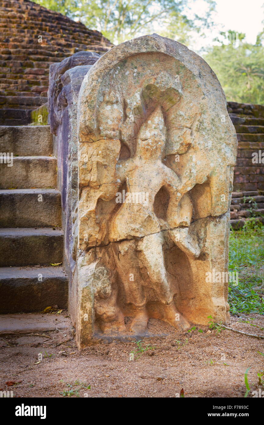 Sri Lanka - Anuradhapura, Ratnaprasada Steinschlagschutz, UNESCO-Weltkulturerbe Stockfoto
