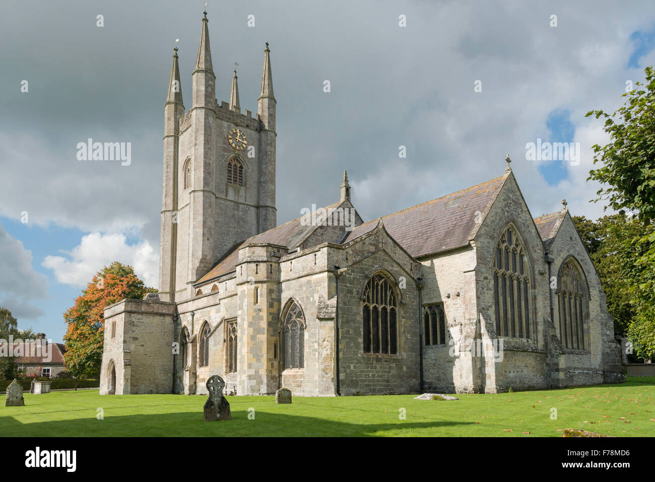 Pfarrkirche St. Michael der Erzengel, Church Street, Mere, Wiltshire, England, Vereinigtes Königreich Stockfoto