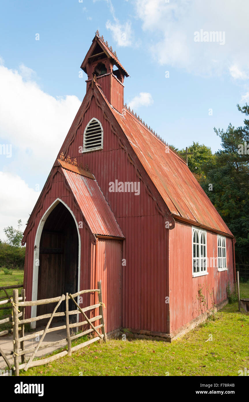 Henton Mission Zimmer, Chiltern Open Air Museum, Chalfont St Giles, Buckinghamshire, England, Vereinigtes Königreich Stockfoto