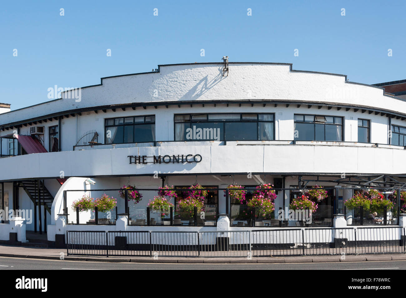 Die Art-Deco-Monico Vereinigtes Esszimmer, östlichen Esplanade, Canvey Insel, Essex, England, Königreich Stockfoto