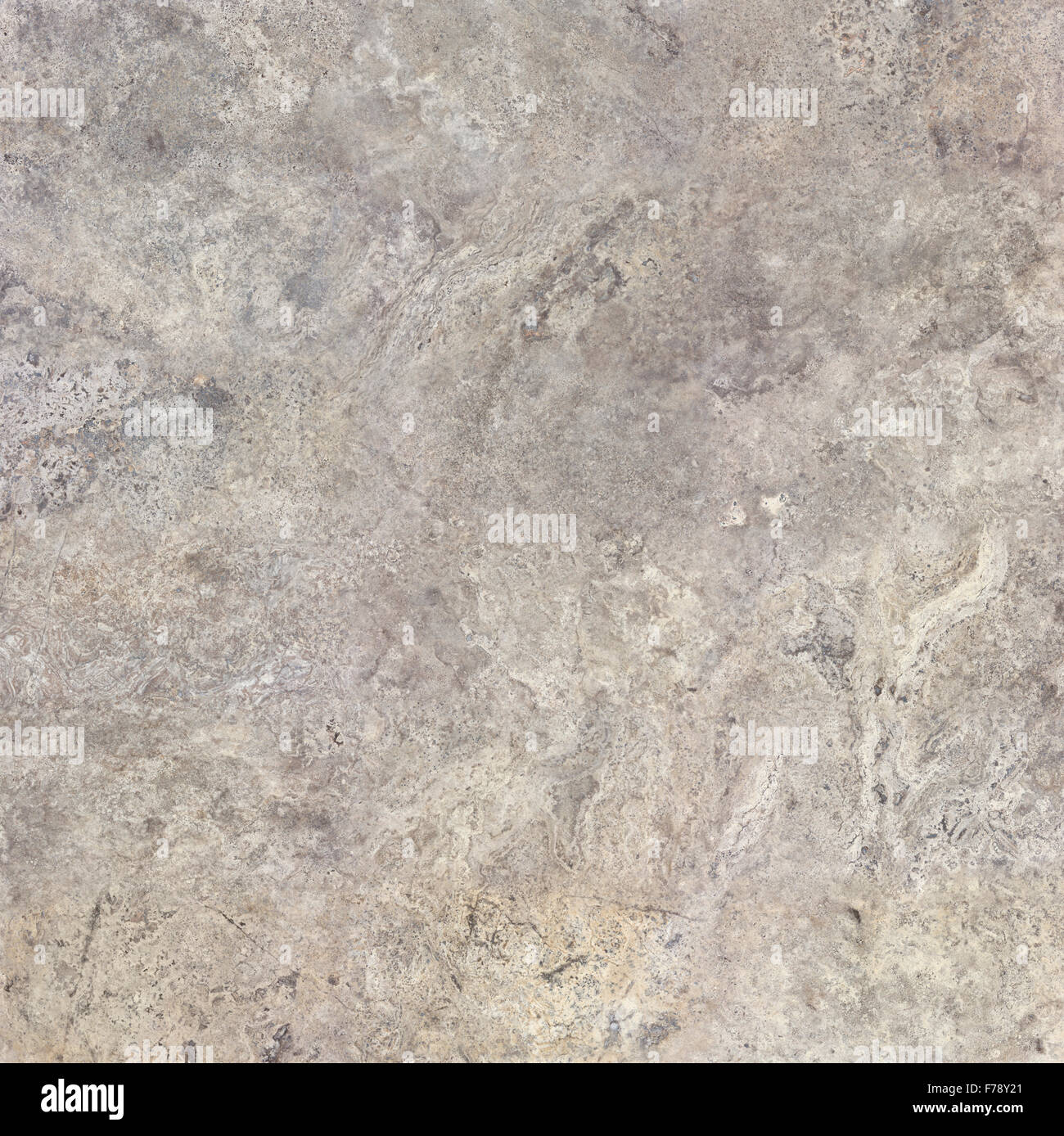 Grauer Travertin Naturstein Textur Hintergrund. Ca. 6 mal 6 Fuß Bereich. Stockfoto