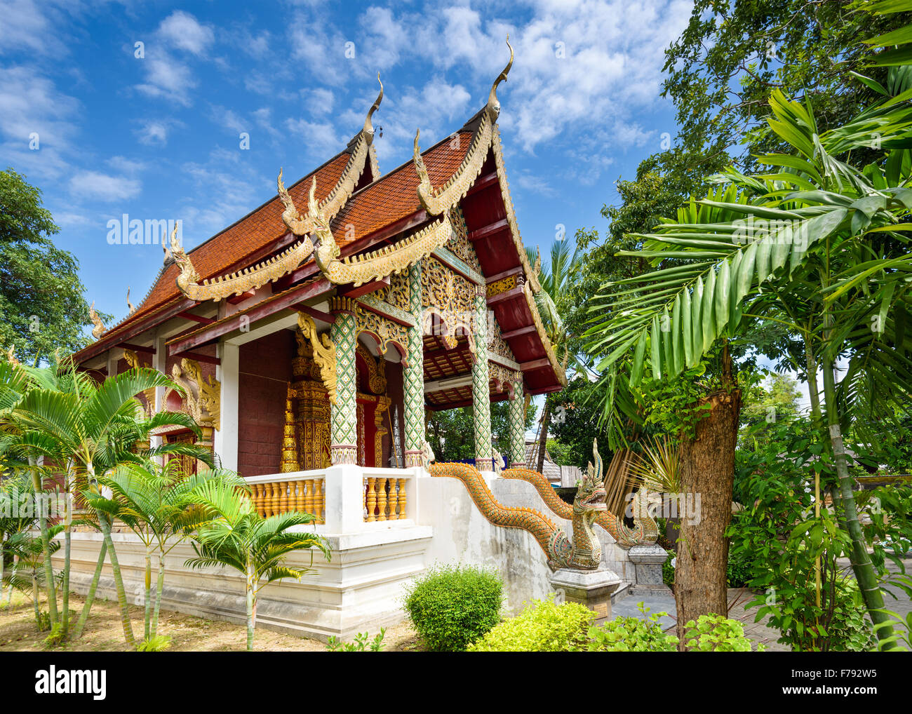 Chiang Mai, Thailand kleine Tempelbau. Stockfoto