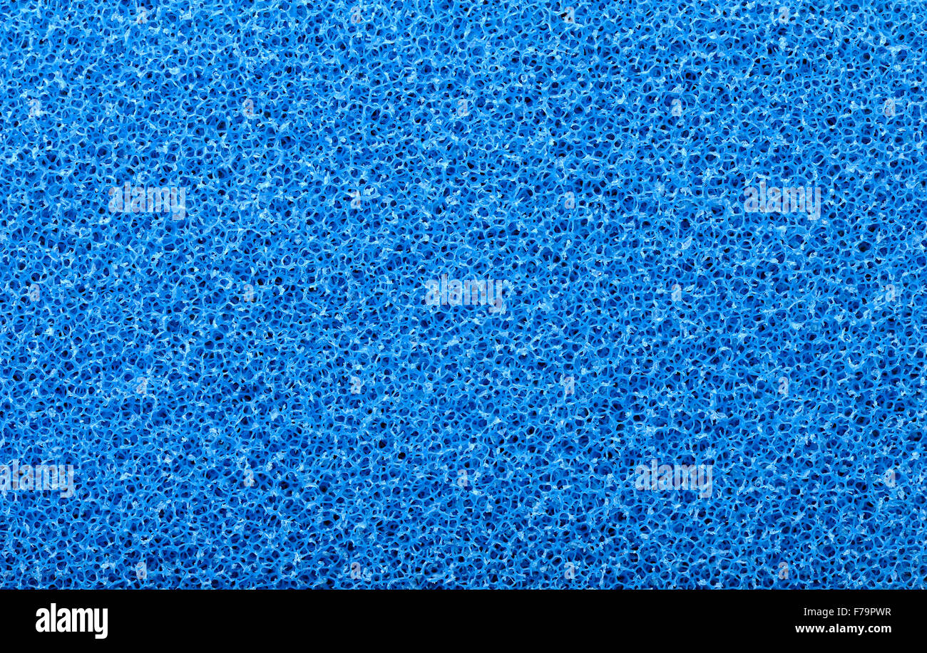 Blauer Schwamm Textur Closeup Hintergrund Stockfoto