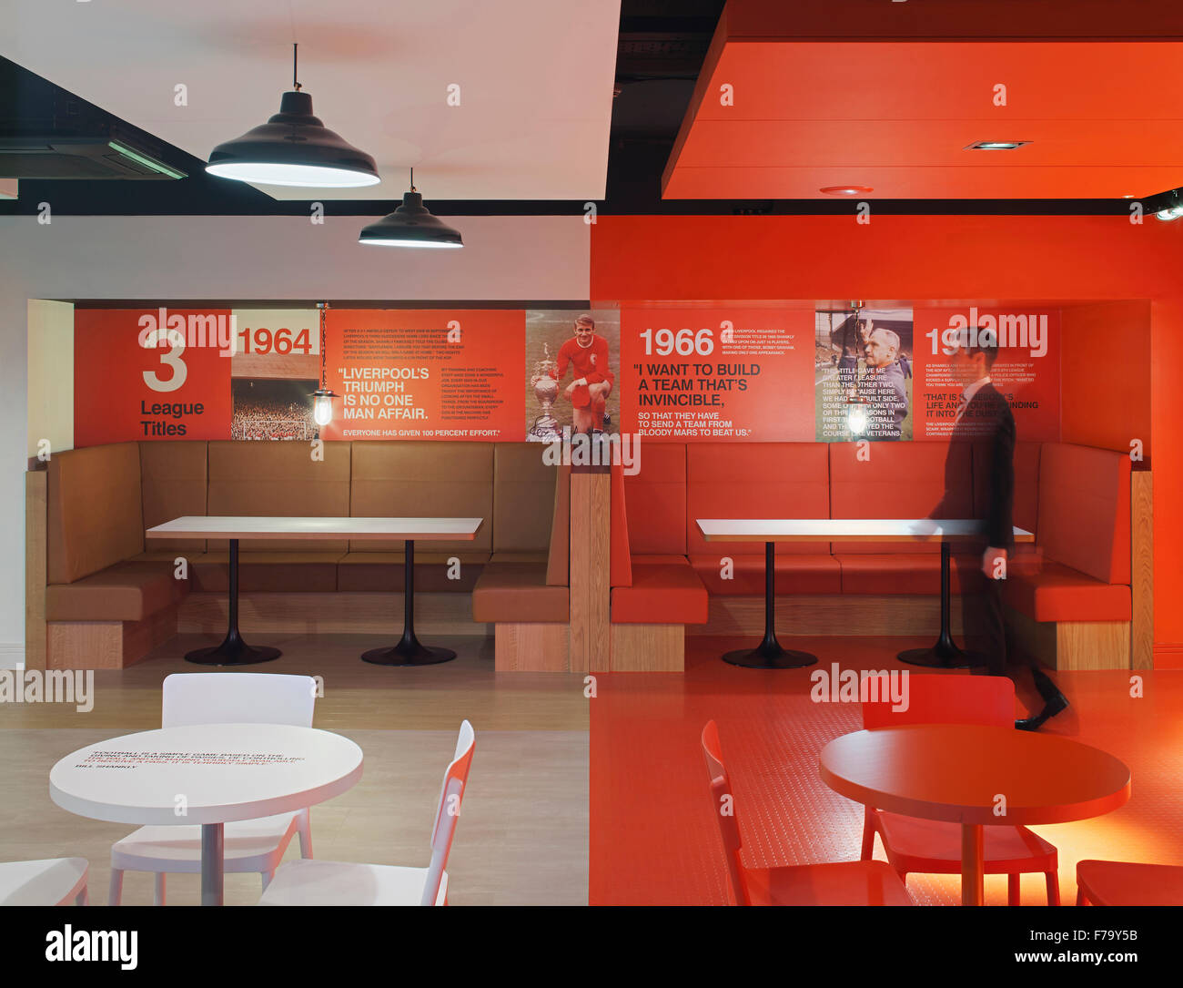 Shankly Bar an der Anfield Road, Liverpool FC 2013, Design von 20.20 Stockfoto