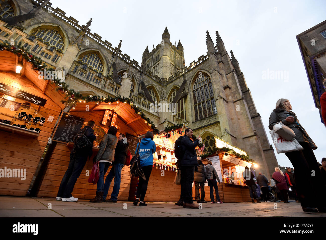 Bad Weihnachten Markt 2015, Somerset, England, UK Stockfoto