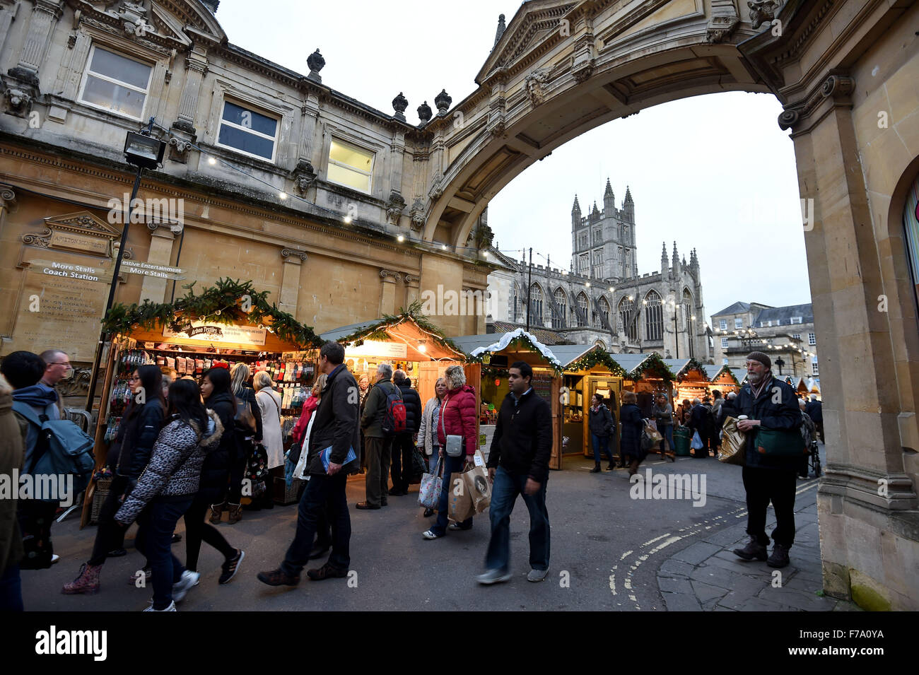 Bad Weihnachten Markt 2015, Somerset, England, UK Stockfoto