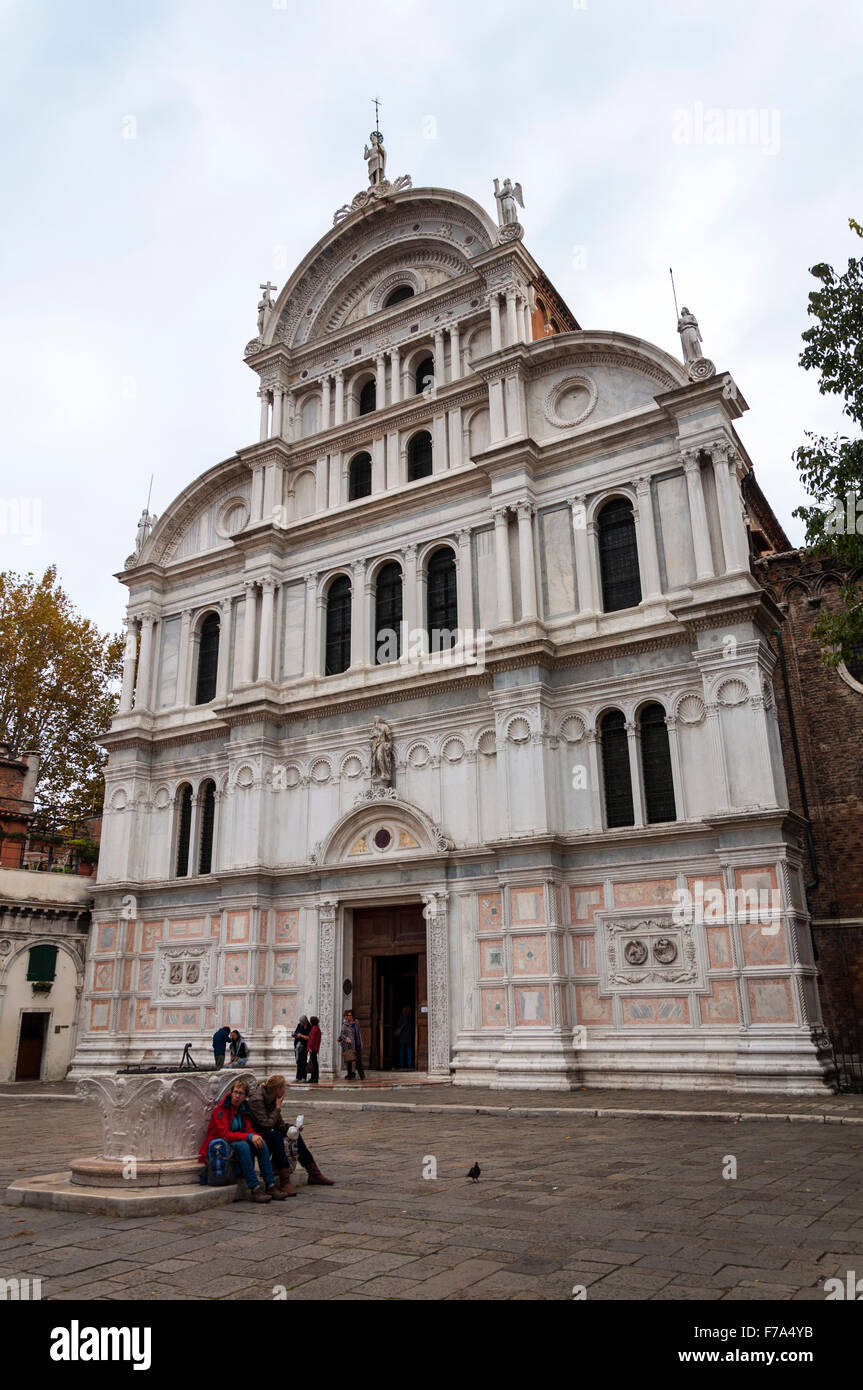 Chiesa di San Zaccaria Kirche in Venedig, Italien. Äußere Fassade Stockfoto