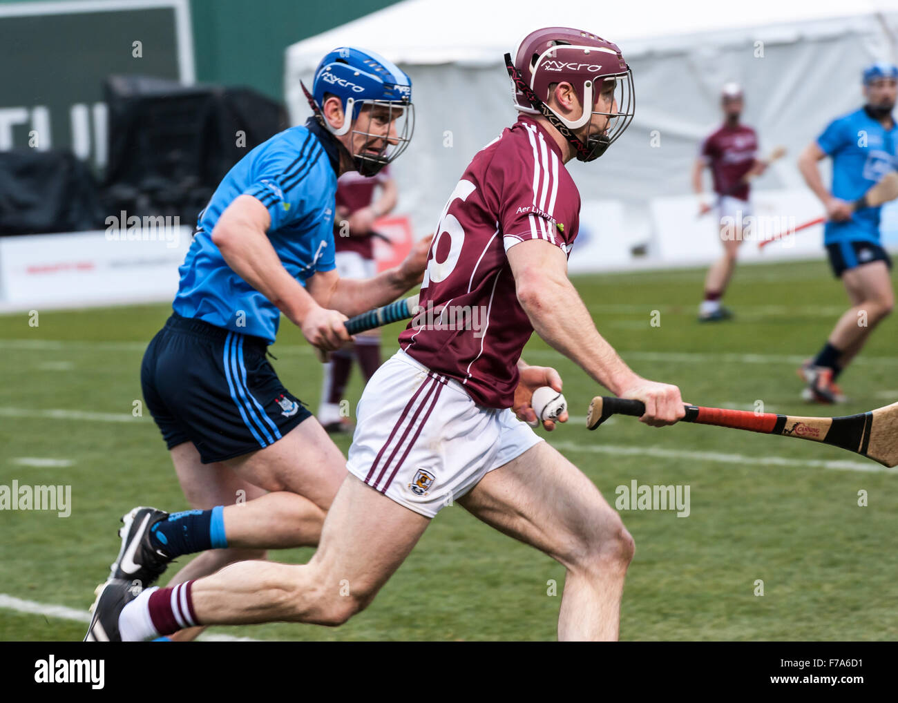 Hurling Spiel während der AIG Fenway Hurling Classic & Irish Heritage ...