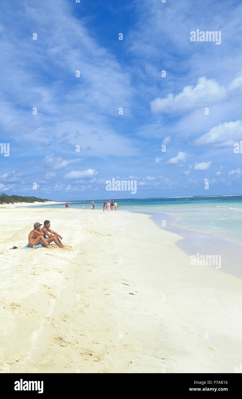 Flamenco Beach ist der längste und beliebteste Strand auf Culebra Insel, Puerto Rico. Stockfoto