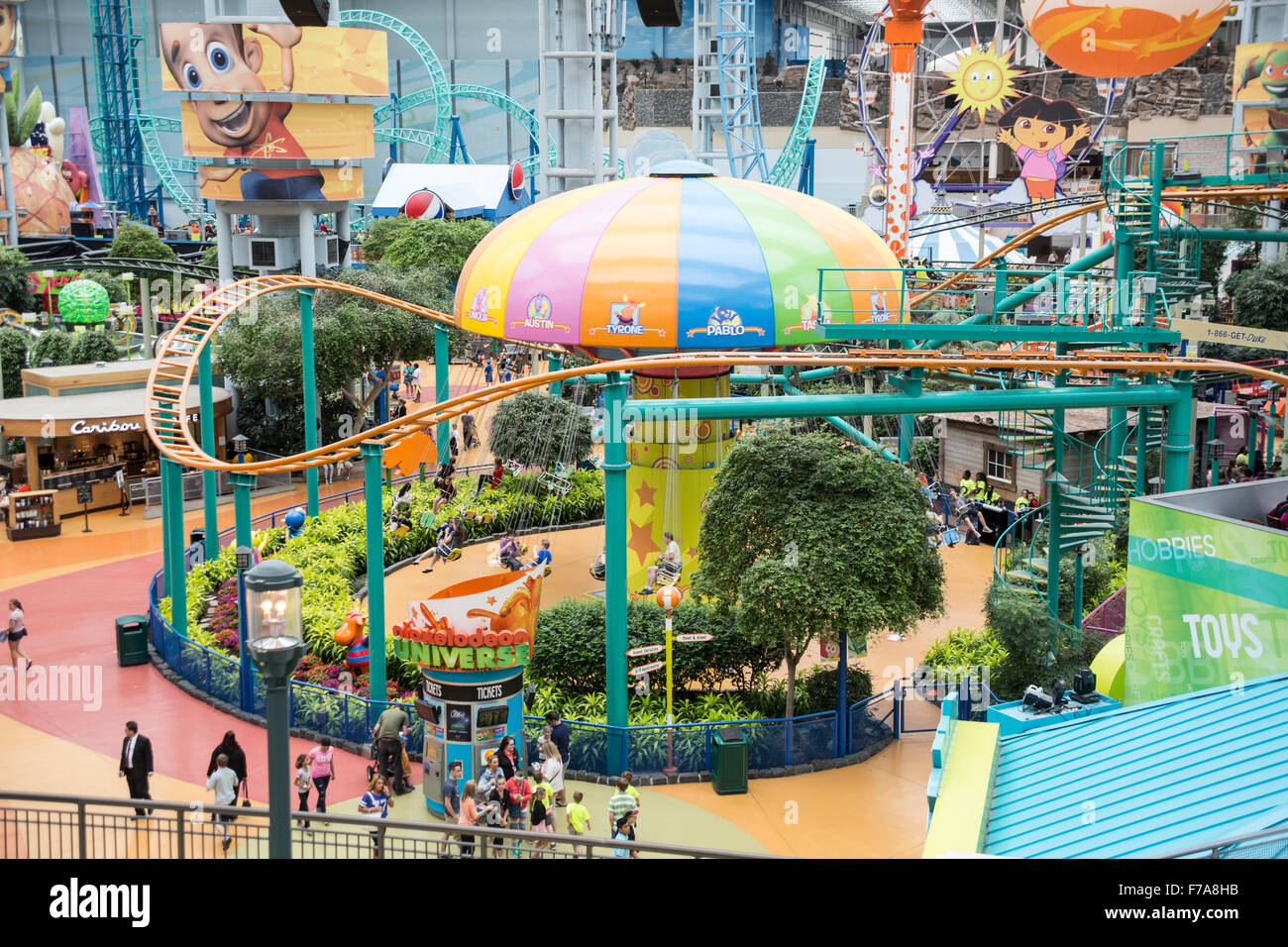 Nickelodian Universum, Mall of America, Minneapolis, Minnesota, USA. Stockfoto